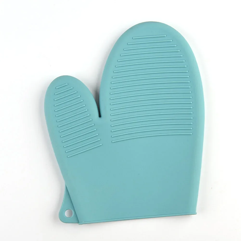 1Pcs Anti-skid Silicone Mitt 20*16.5cm Heat Resistant Oven Mitts Cooking BBQ Utensils Pot Holder For Kitchen Home Supplies
