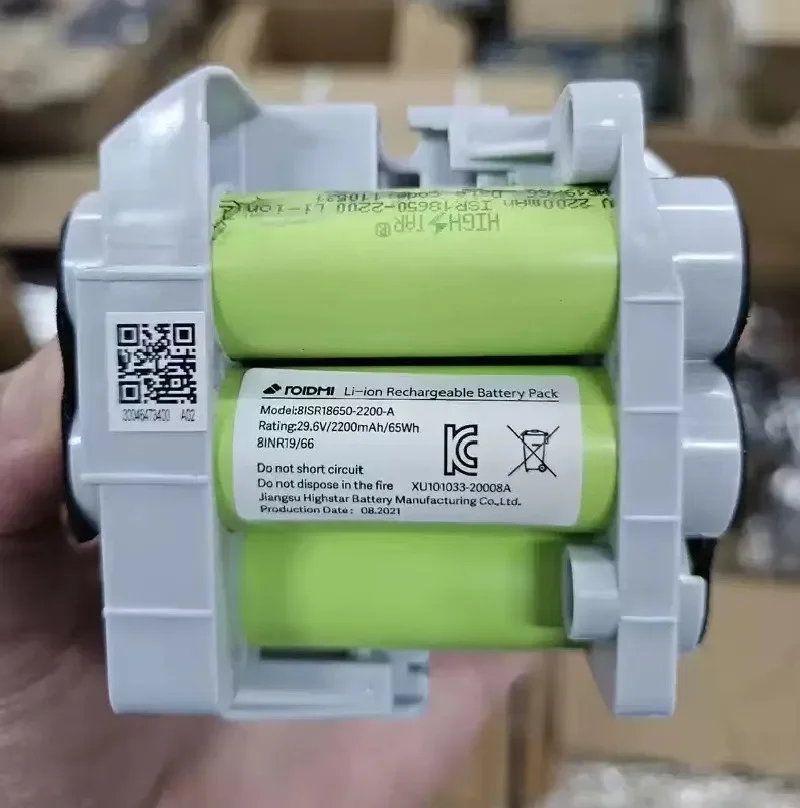 Original 2200mAh 29.6V rechargeable battery vacuum cleaner battery for Roidmi 8ISR18650-2200-A F8 F8E Handheld Vacuum Cleaner