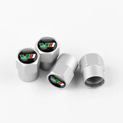 Skoda Wheel Tire Valve Cap Badge Decor - 4 Piece Set (VII Sliver)