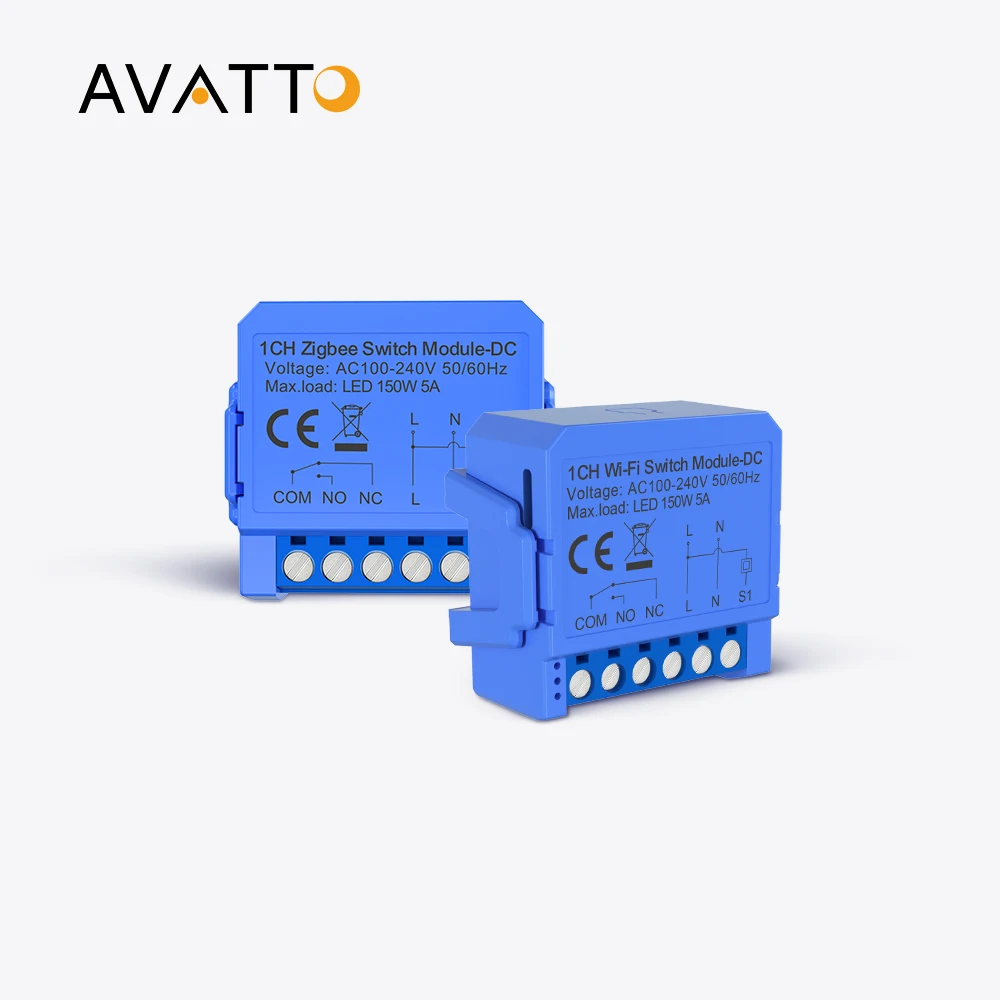 AVATTO Tuya สมาร์ท ZigBee WiFi แห้ง Contact โมดูลสวิทช์ Universal DIY Breaker รีเลย์ DC 12/24V AC 100-240V ทํางาน Google Home Alexa 1