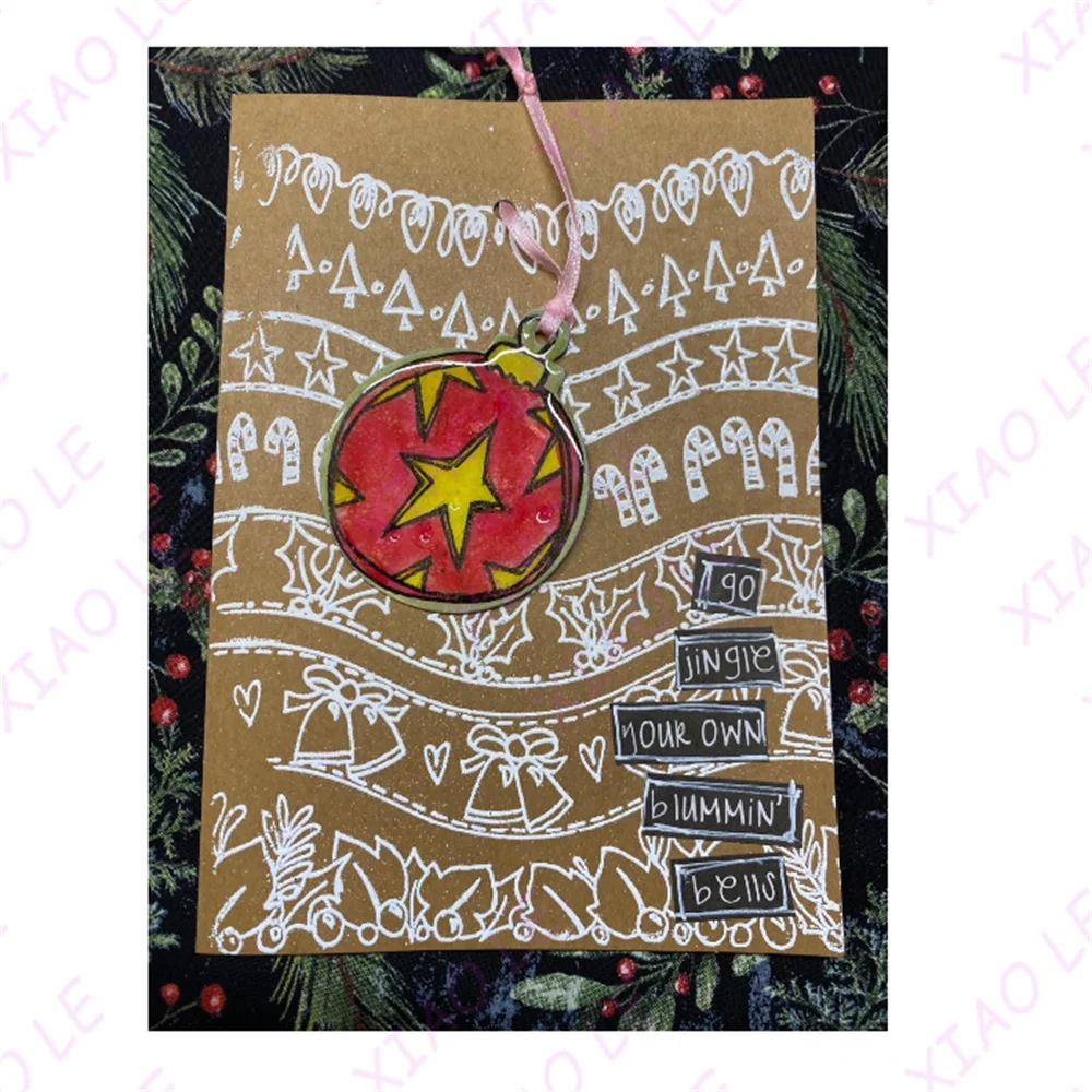 크리스마스 테두리 홀리 가랜드 스탬프 스크랩북 다이어리 장식 스텐실 엠보싱 템플릿 DIY 인사말 카드 수제 2025