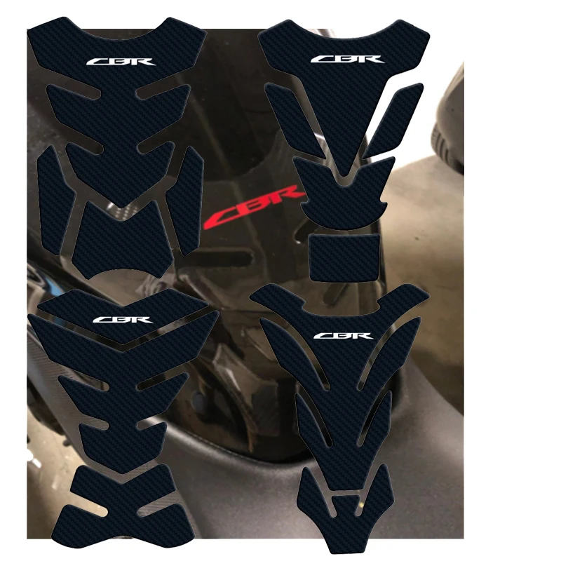 For Honda CBR Tankpad 3D Carbon Look Motorcycle Tank Pad Protector Stickers