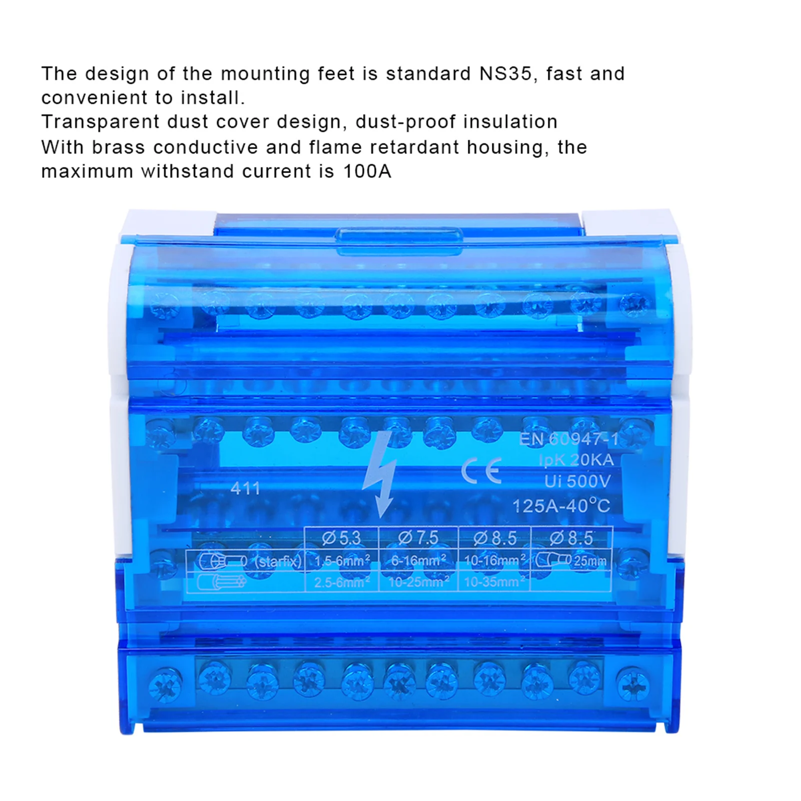 Enhanced Terminal Block Distribution Box for Electrical Engineering, 4-Level Design