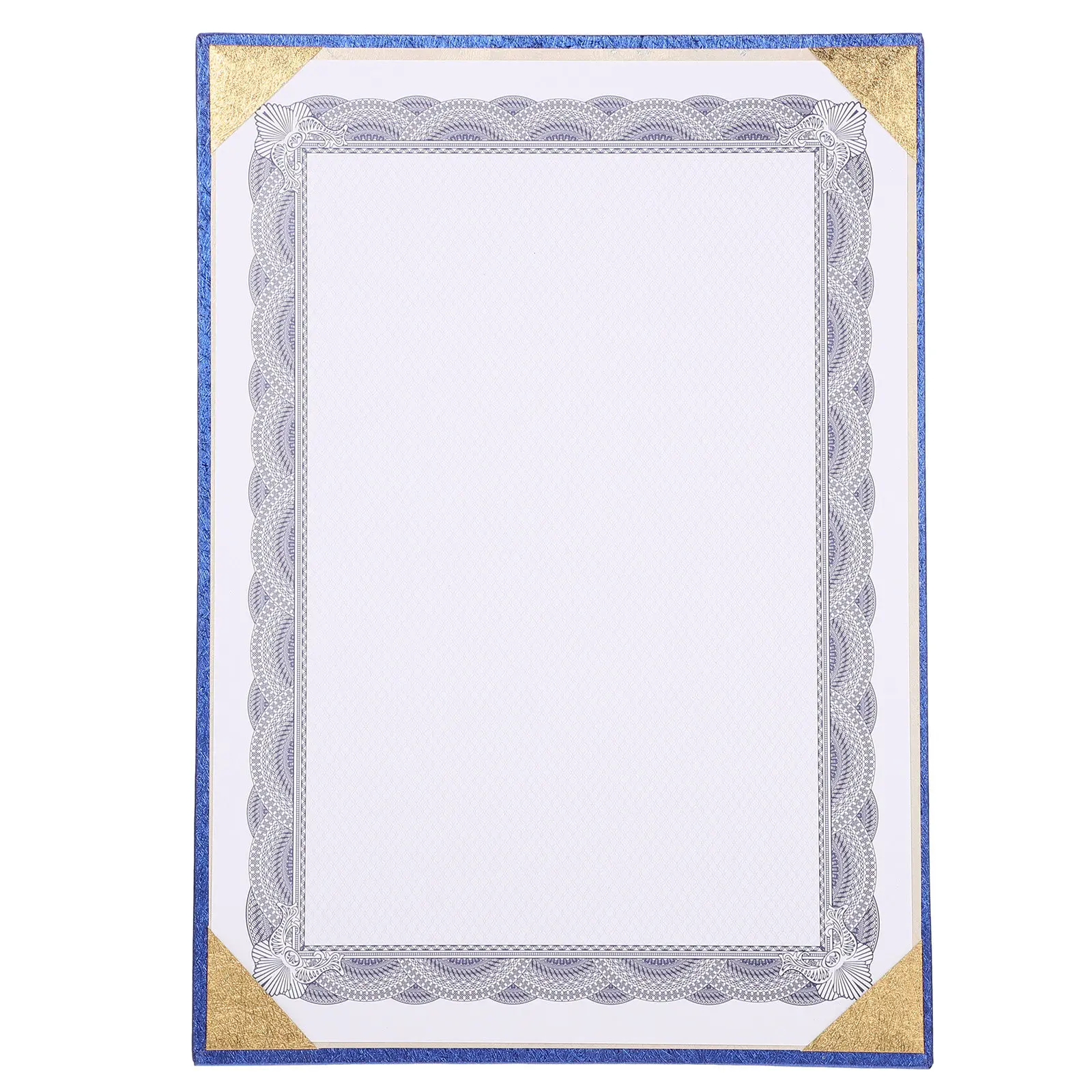 1장의 빈 증명서 용지, 고급 두꺼운 무광 마감 디플로마 내부 라이너, 상장, 증명서, 졸업, 학교용