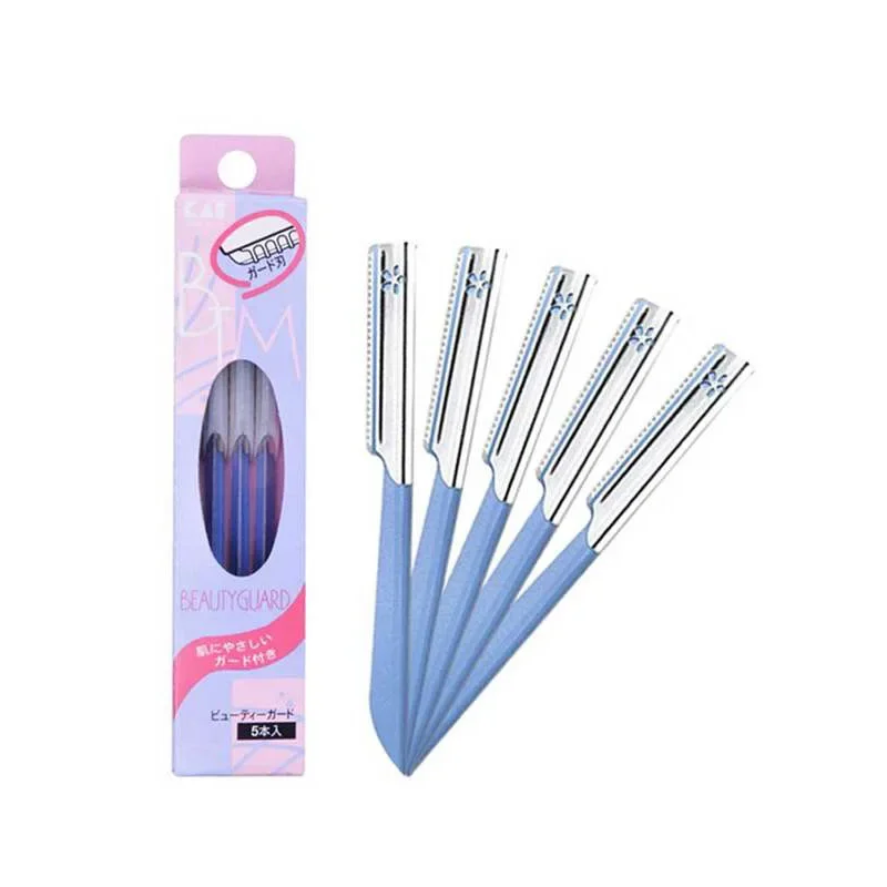 5pcs eyebrow epilator sets for women Makeup Beauty Eyebrows Hair Removal Styling Tool steel blade Facial Razor trimmer 4