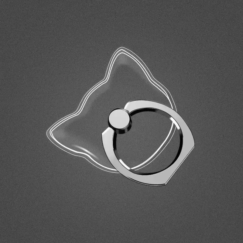 1/2/3/4pcs Transparent Cute Animal Round Phone Stand Foldable 360 Rotating Mobile Phone Ring Holder Smart Phone Accessories - Image 9