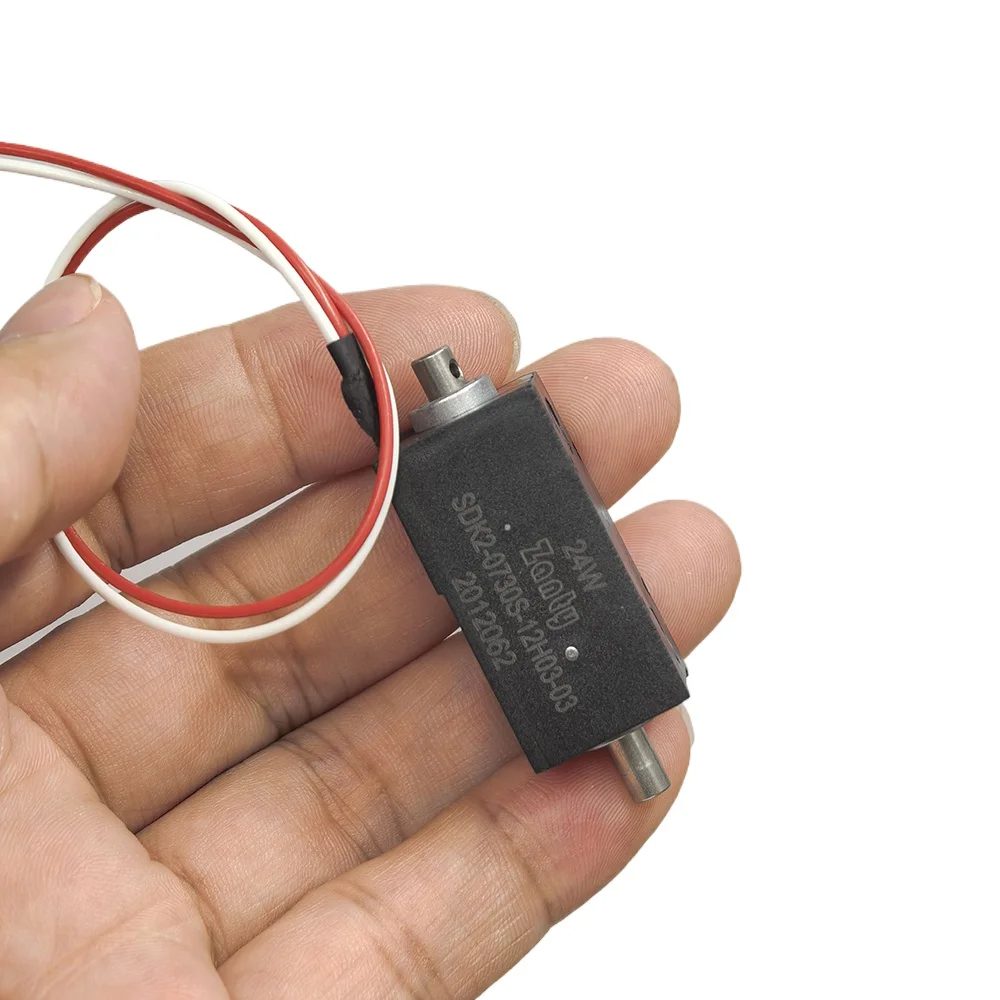 1PC 16 มม.* 18 มม.SDK2-0730S DC 12V 24W Micro ผ่าน Push-Pull ประเภทแบบสองทิศทาง Self-holding Solenoid แม่เหล็กไฟฟ้า 1