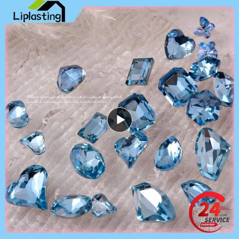 Strass Di Vetro Di Cristallo A Punta Ovale Di Tutte Le Dimensioni Diamantes Perline Di Pietre Fantasia Per Scarpe, Borse, Vestiti, Materiale Per Gioie