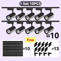 Set Led Track Light Fixture COB Track Lighting Wall Lamp Rail 220V Spot Lights Led track rail Spotlight Clothing Store Shop Home 1