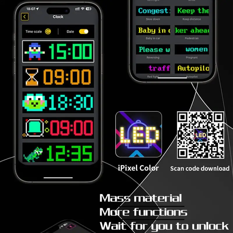 자동차 뒷유리창 LED 디스플레이, 블루투스 앱 제어, 유연한 LED 패널, RGB 패널, 픽셀 패턴 그래피티 텍스트 애니메이션 디스플레이