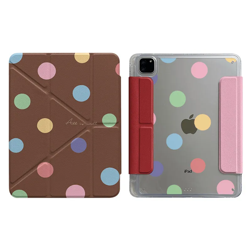 Ins Cute Y-Fold Tablet Case with Stylish Design