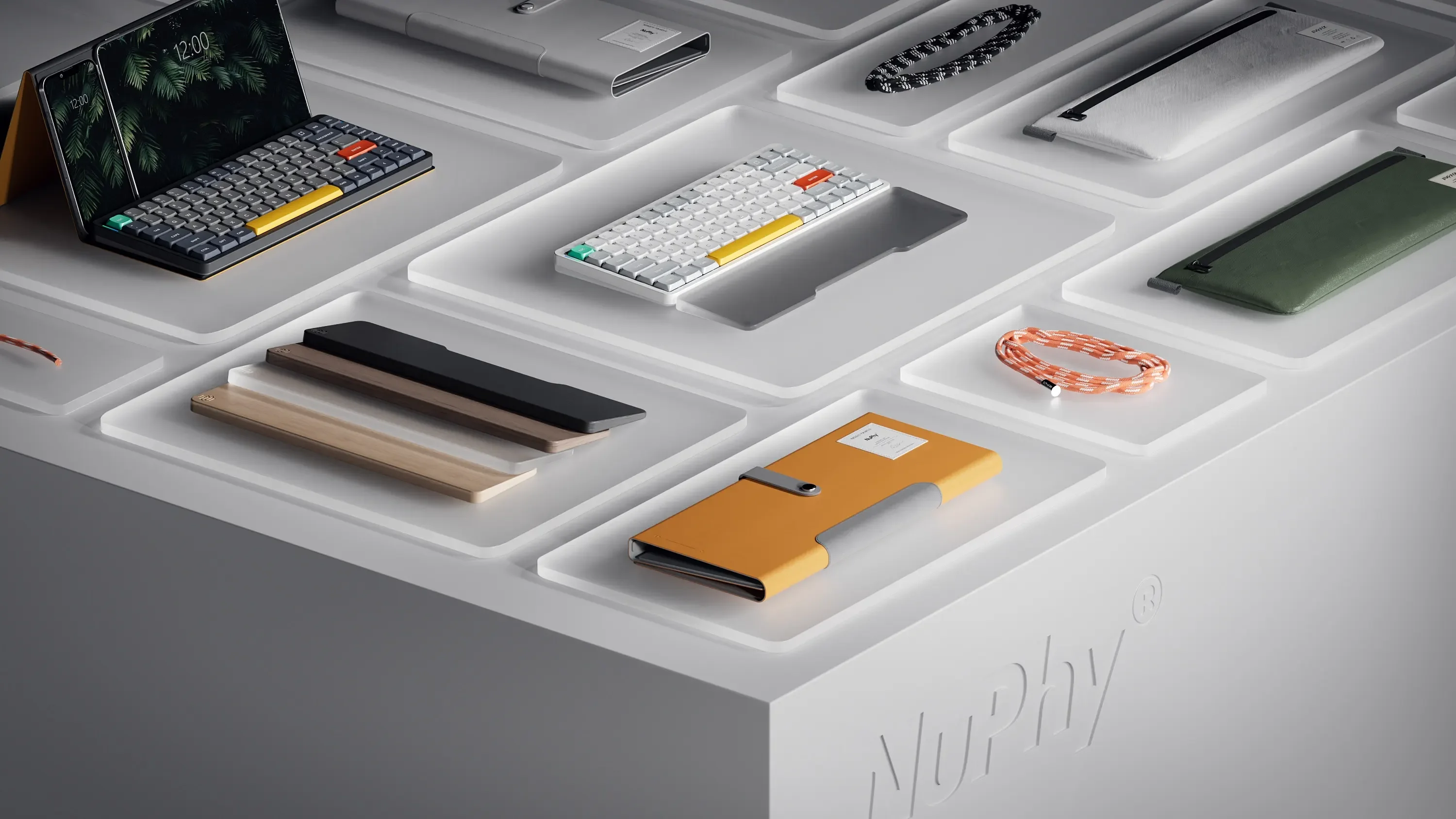 Nuphy nufolio v3スーツair75 v2、専用レザーケース、イエロー 