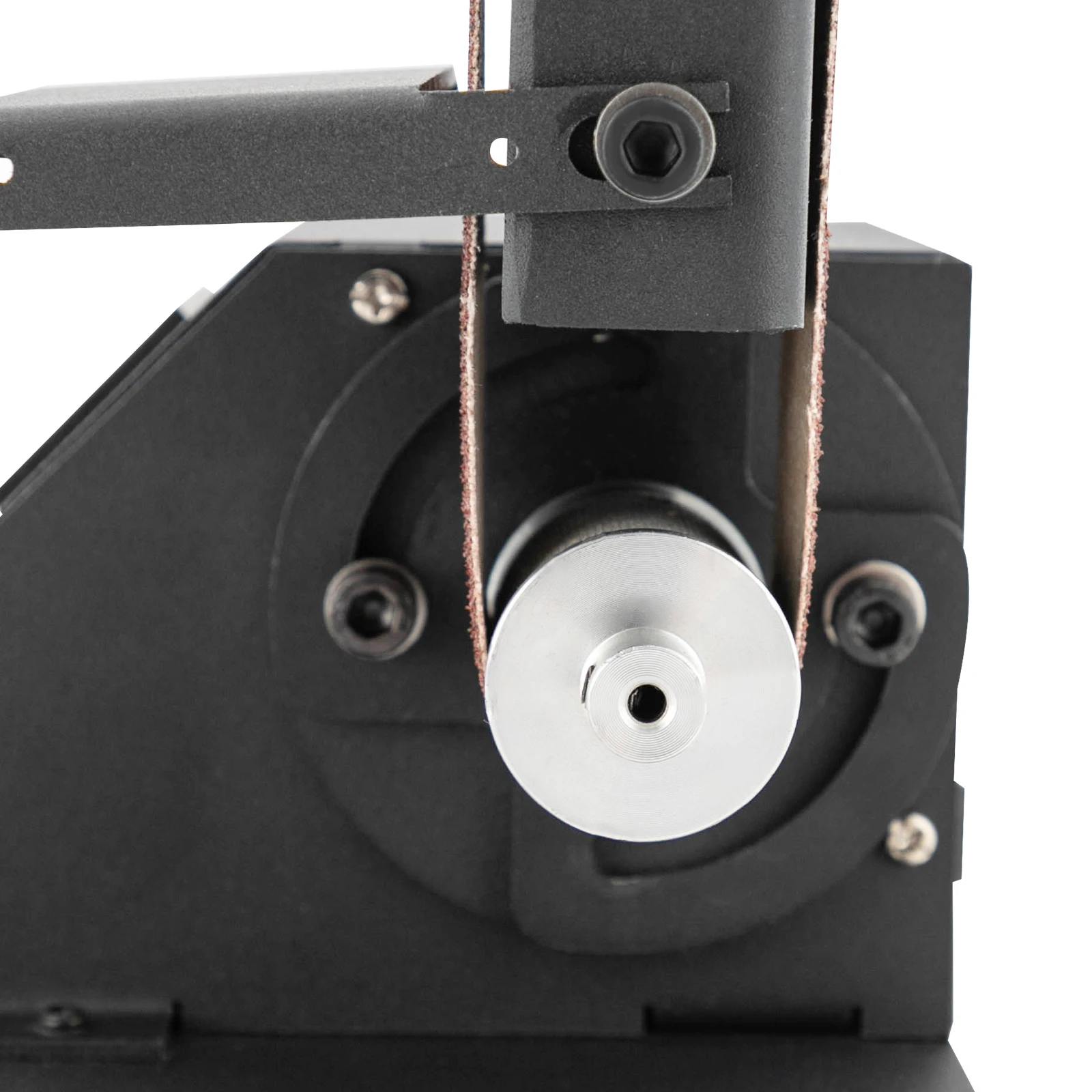 350 W elektrischer Mini-Bandschleifer, 220 V-Bandschleifer aus verzinktem Stahl, 0–8500 U/min, zum Schleifen und Polieren von Metall, 19,3 x 20 x 15,1 cm – Detail 14