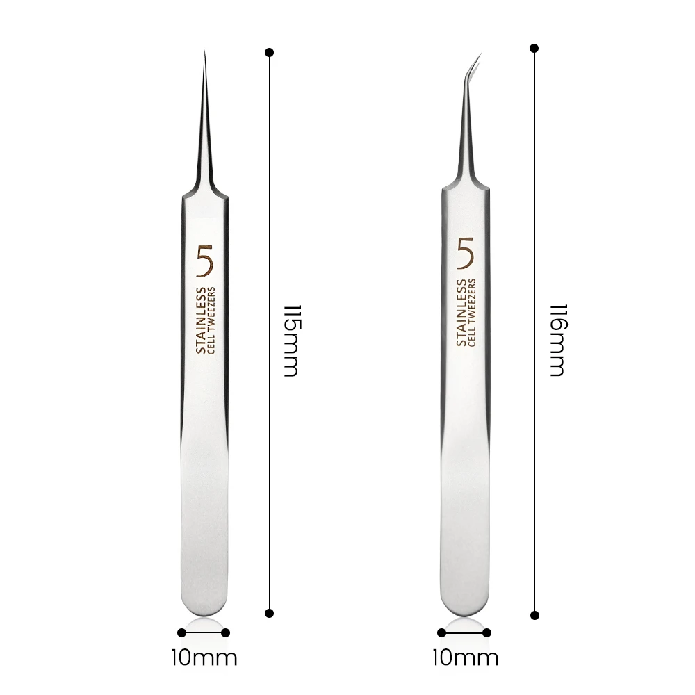 Blackhead Remove Strips German Ultra-fine No.5 Cell Pimples Blackhead Clip 0.1mm Blackhead Remover Tweezers Black Dots Pore Cleaner Acne Needle Tool