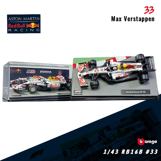 Bburago 1:43 New Style Red Bull 2021 Turkish White Style RB16B #33 F1 Racing Formula Static Simulation Diecast Alloy Car Model 1