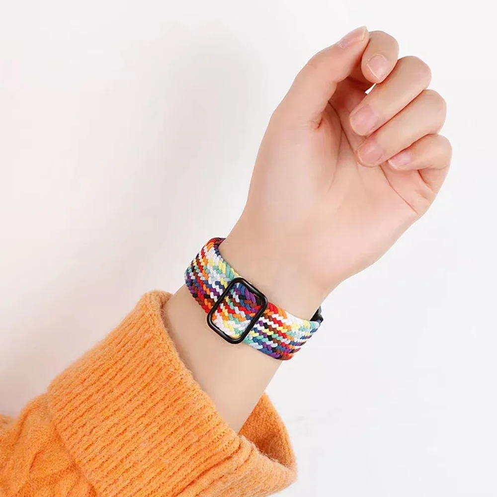 Breathable Nylon Braided Loop Wristband, 20/22mm