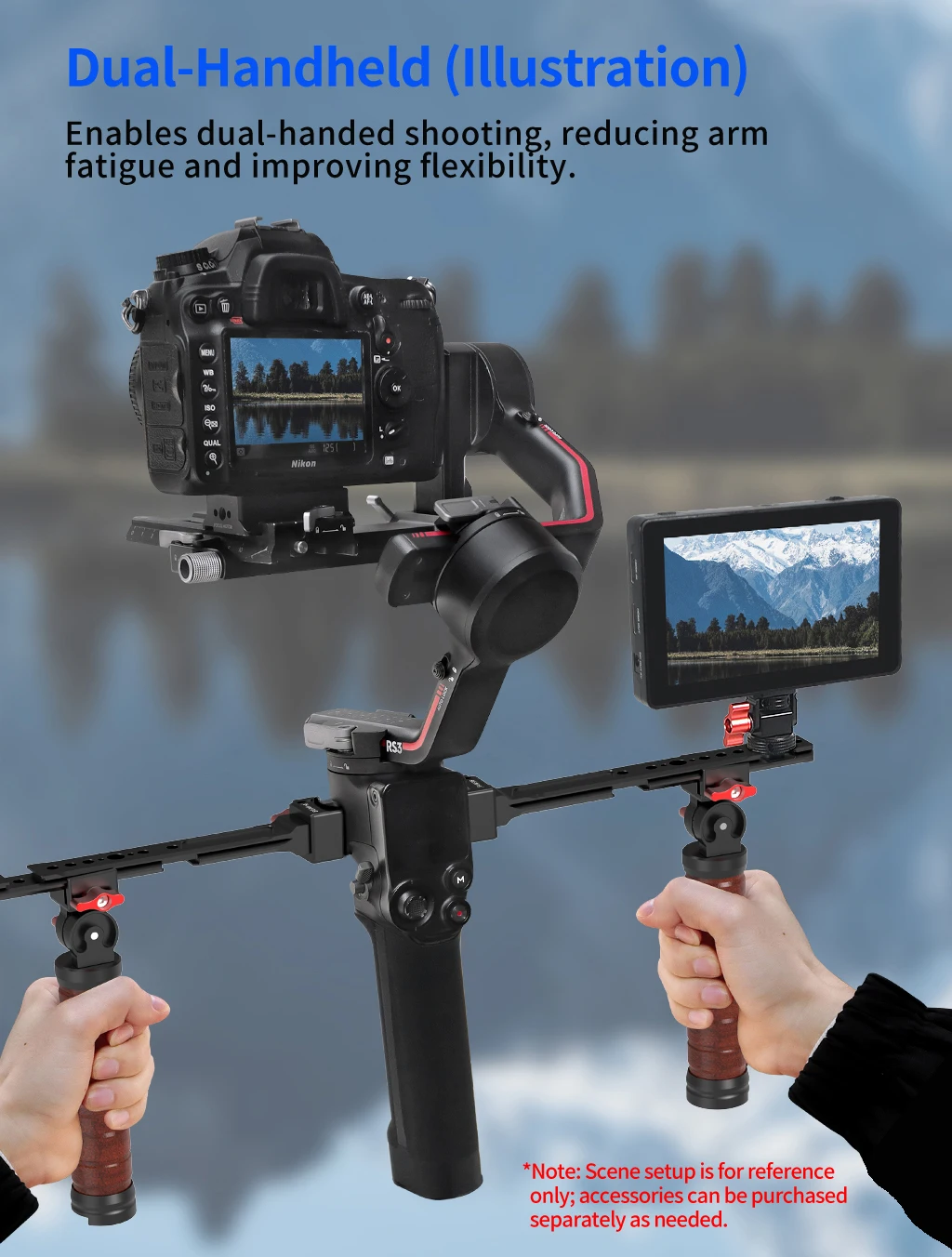 Für DJI Ronin RS3 RS4 Pro Handheld Gimbal Verlängerung Dual Seite Handgriff Schnell Montieren Schiene Clamp Griffe Grip Stabilisator Halterung – Detail 11