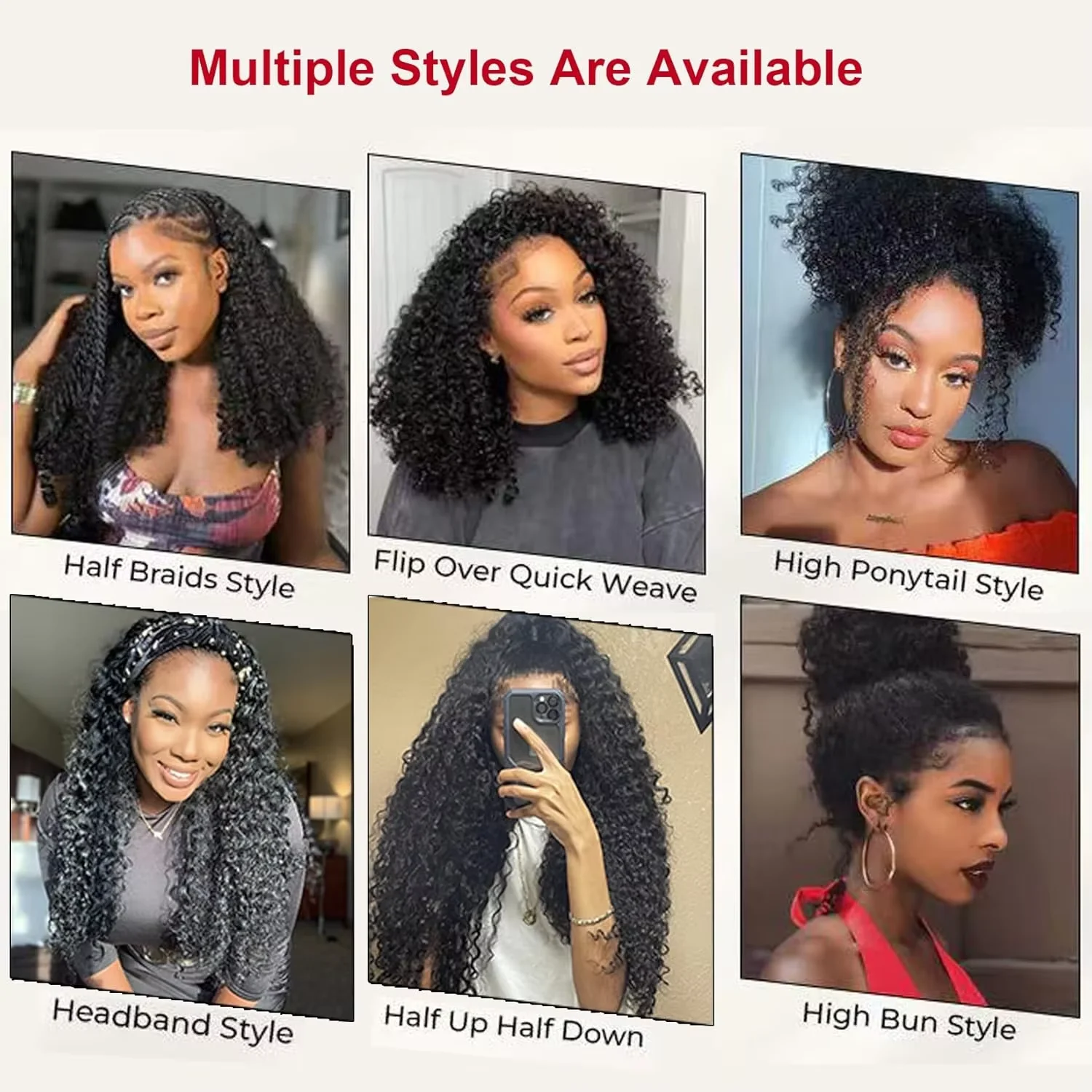 Abijale Half Wigs Human Hair Curly 3 In 1 Human Hair Wig Seamless Flip Over Half Wig Beginner Friendly Curly Wigs For Women