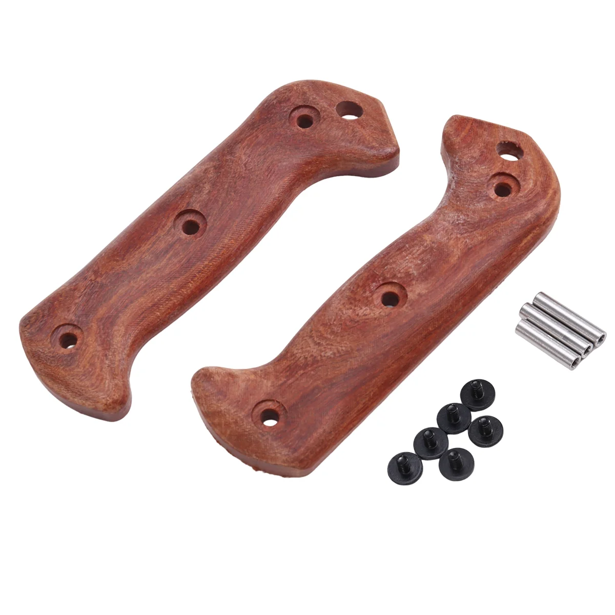 BAAU Natural Solid Wood Handle Patch Bk2 Knife Handle Modification Parts Screw Grips DIY Accessories 1 Pair