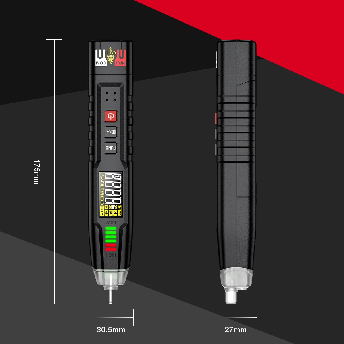 HABOTEST HT122 Digital Pen Type Multimeter DC AC Voltage Tester Smart Multi-meter NCV Phase Sequence Auto Ranging Multimetre digital multimeter,multimeter tester