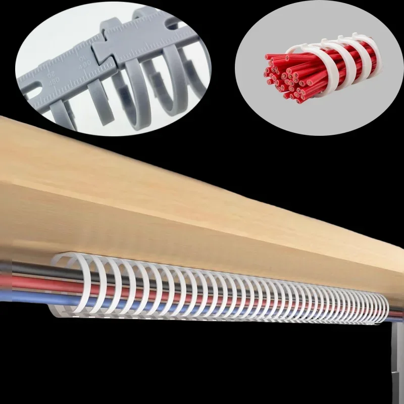 5/1M Cable Management Under Desk Channel Cable Raceway Cord Hider Desk Wire Tray Self-adhesive Under Management Tray