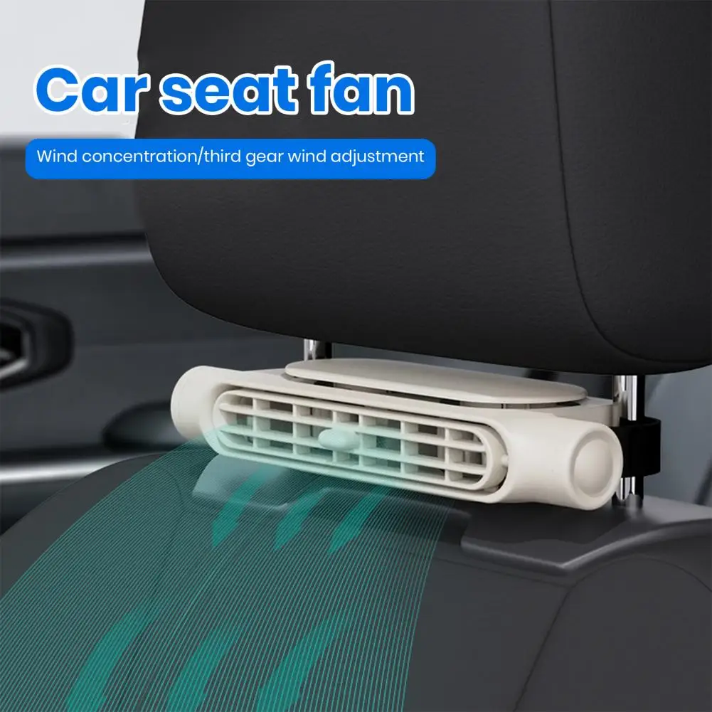 Car Cooling Fan Vehicle Rear Headrest Fan Speed Adjustable USB Plug-in Bladeless Electric Air Circulation 자동차 좌석 선풍기