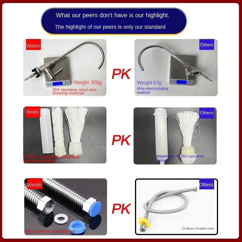 Water purifier household direct drinking kitchen tap water filter five-stage stainless steel under-stage ultrafiltration