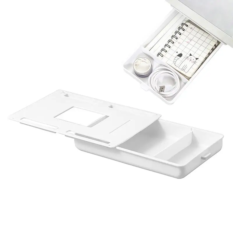 

Self Adhesive Drawer Organizer Secret Storage Under Desk Table Drawer Container Space Saving For Home Offices Table Drawer