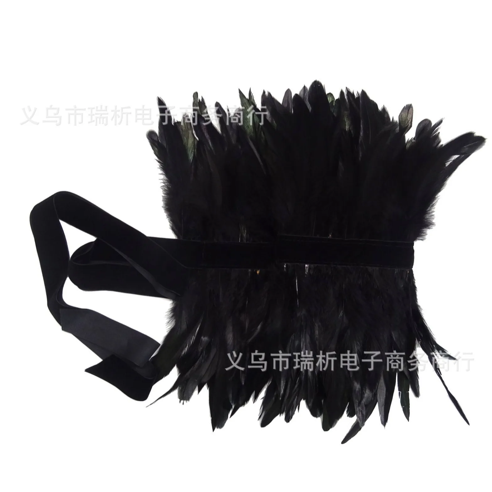 Gothic Feather Shawl Cock Feather Shawl False Collar Bucket Cloak Accessories Accessories 24W002