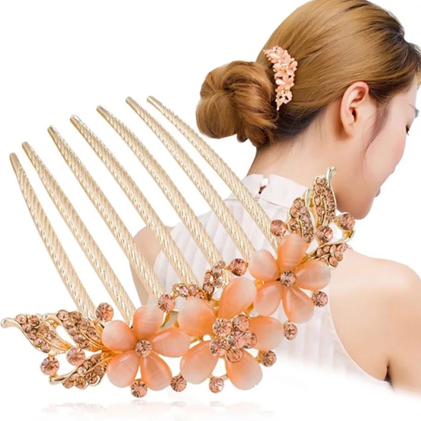 Vintage Fiore Di Cristallo Hairclips Moda Hair Maker Panino