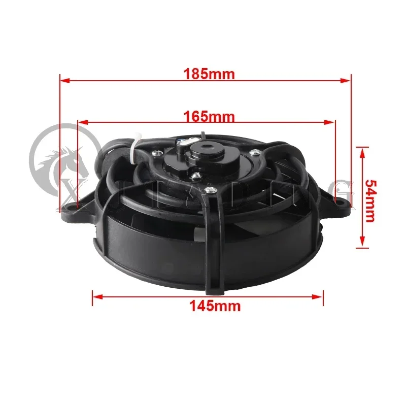 Universal Motorcycle Radiator Cooling Fan Oil Cooler Electric Fan 5 Inch for Dirt Bike Motocross ATV Go Kart Quad Accessories