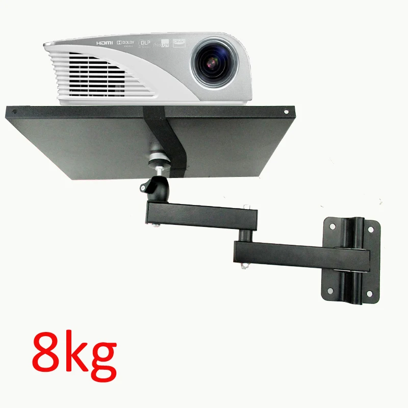 Suporte de Montagem na Parede do Projetor Universal Suporte Forte Rotação Total do Movimento 360 Inclinação 8kg com Placa Braço Flexível Dobrável Lcd122pr2