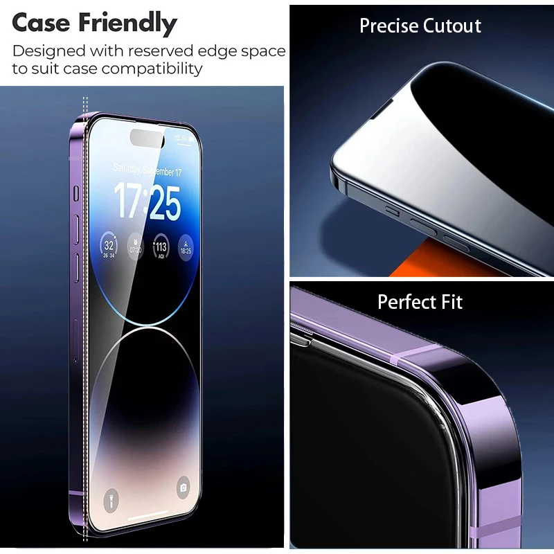 Tempered Glass Screen Protector 1-5Pcs For iPhone 14 13 12 11 16 15 Pro Max 6 6S 7 8 SE X XS XR