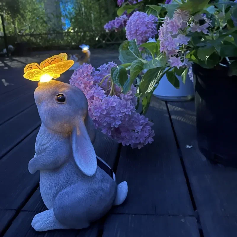Solar-Rabbit-Light-Outdoor-Resin-Animal-Light-Intelligent-Sensing-Night ...