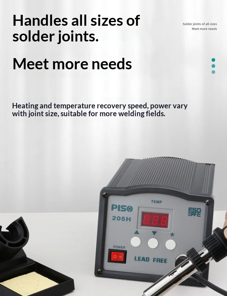 JH 205H 150W High Frequency Soldering Station 100-600℃ Digital Control Anti-stat