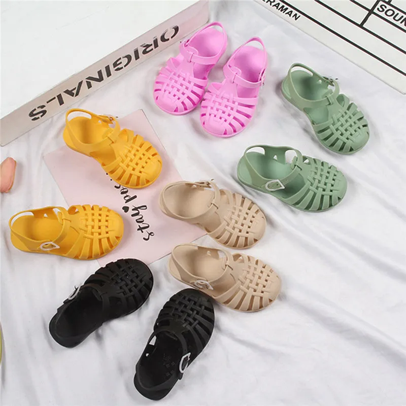 Sandal for girl Baby Gladiator Sandals Casual Breathable Hollow Out Roman Shoes PVC Summer Kids Shoes 2022 Beach Children Sandals Girls Dropship girls leather shoes