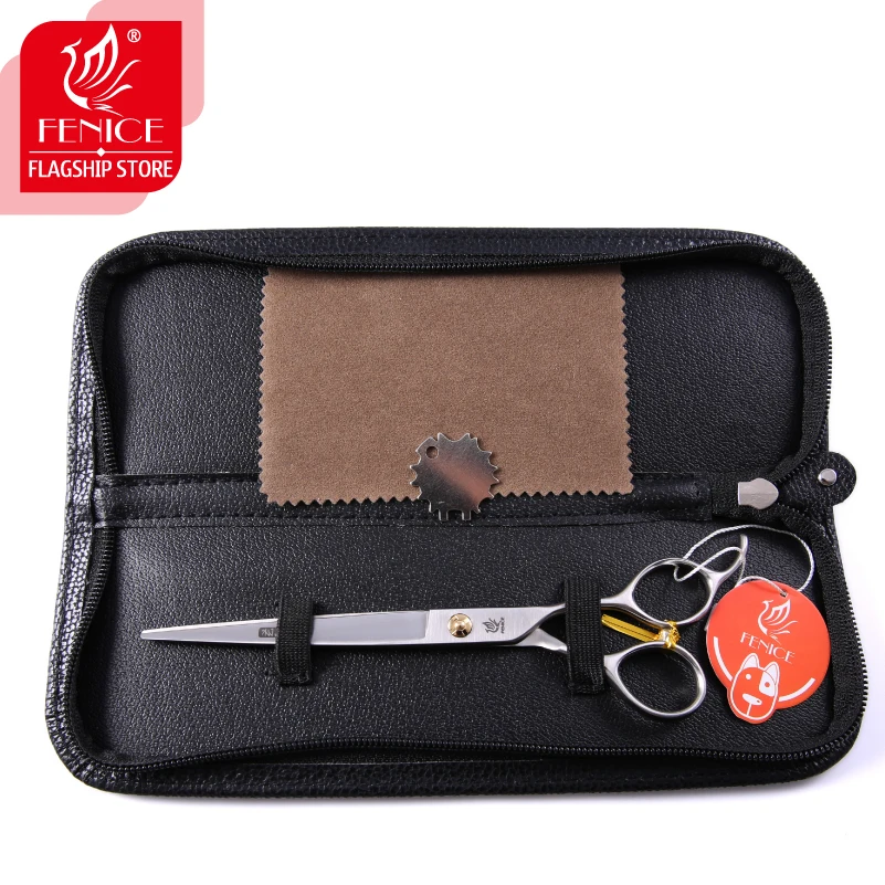 Dog Grooming Scissors Fenice Professional 7.0 /7.5 inch pet grooming dog hair trimmers scissors serrated blade