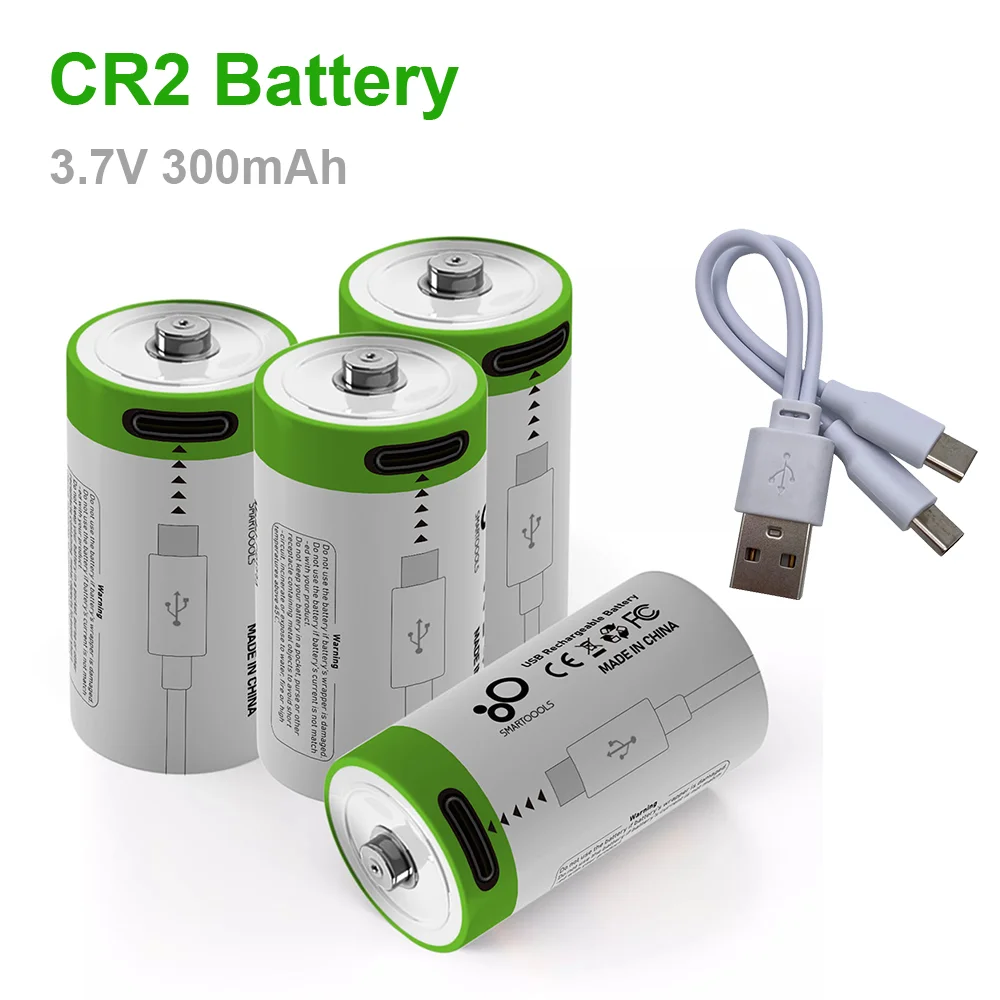 Rechargeable Battery Camera Battery 2-10pcs 3.7V CR2 300mah Rechargeable LI-ION Battery for Digital Camera, GPS Security, Medical Equipment