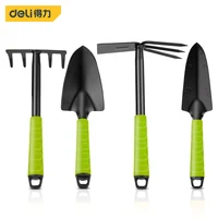 Deli Gardening Tool Sets Shovel Hoe Harrow 1/3/4 Pcs with PP Coated Handle,Garden Lawn Farmland Transplant Gardening Bonsai Tool 1