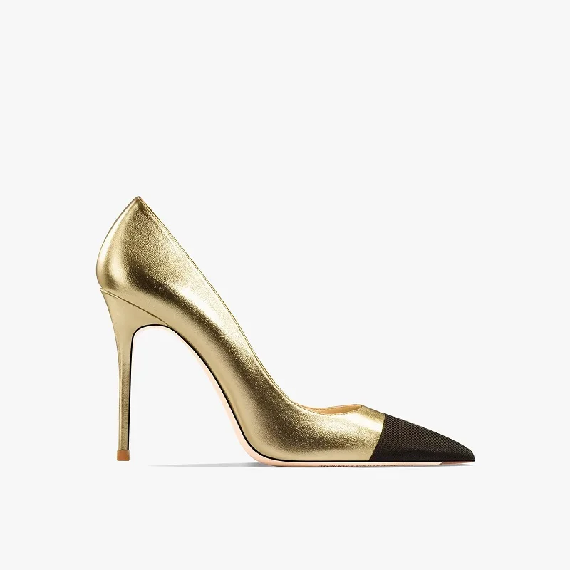

Spring and summer new pointy leather stitching sexy single shoes thin high-heeled party dress large and small women's shoes