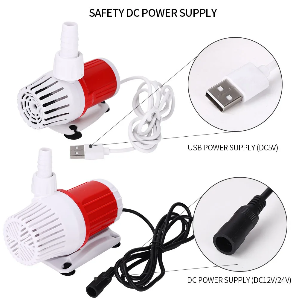 Silent Submersible Pump Fish Tank Side Suction Aquarium Water Pump Variable Frequency Water for Indoor Bedroom Living Room water pump aquarium water pump fish tank pump