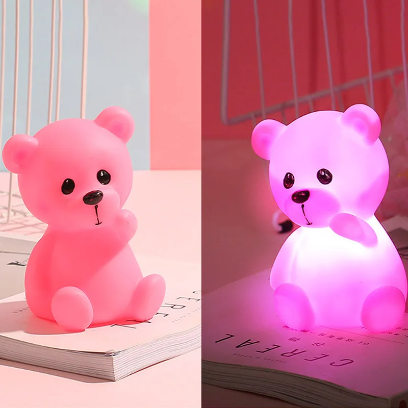 

Cute Bear Cloud Dinosaur Lamp Glow Night Light Feeding Light Baby Sleeping Child Toy Kids for Birthday Gift bedroom decoration