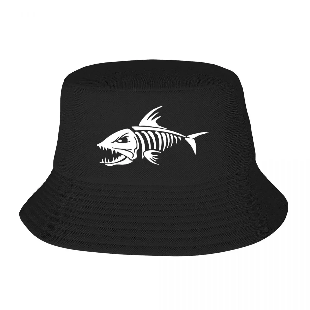 

New Skull Fish Bones Bucket Hats Street Fishing Hat Bob Reversible Panama Hat Outdoor Sunbonnet Beach Cap Mom Pattern