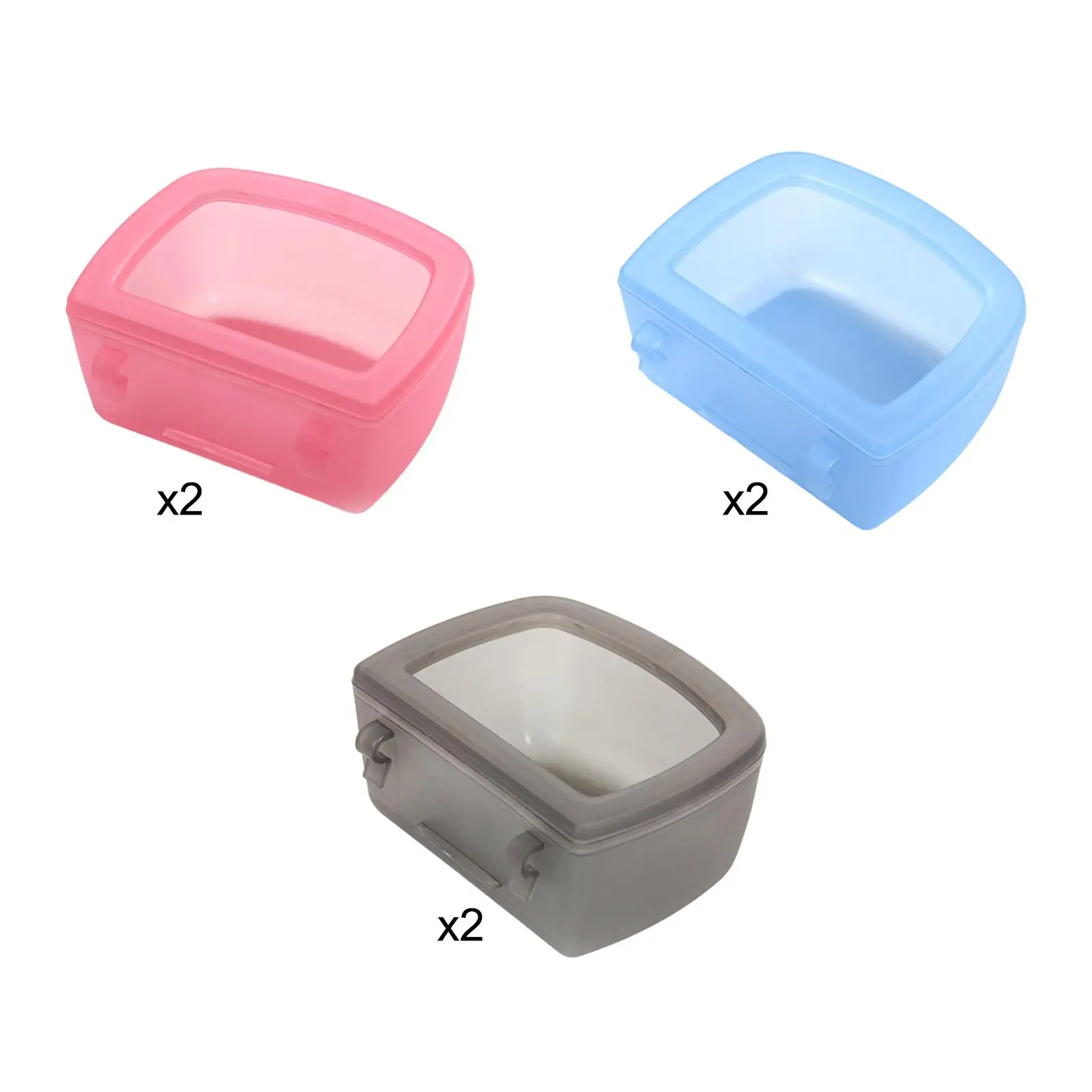 

2 Pieces Pet Kennel Cage Bowls No Leaking for Guinea Pigs Chinchillas Kitty