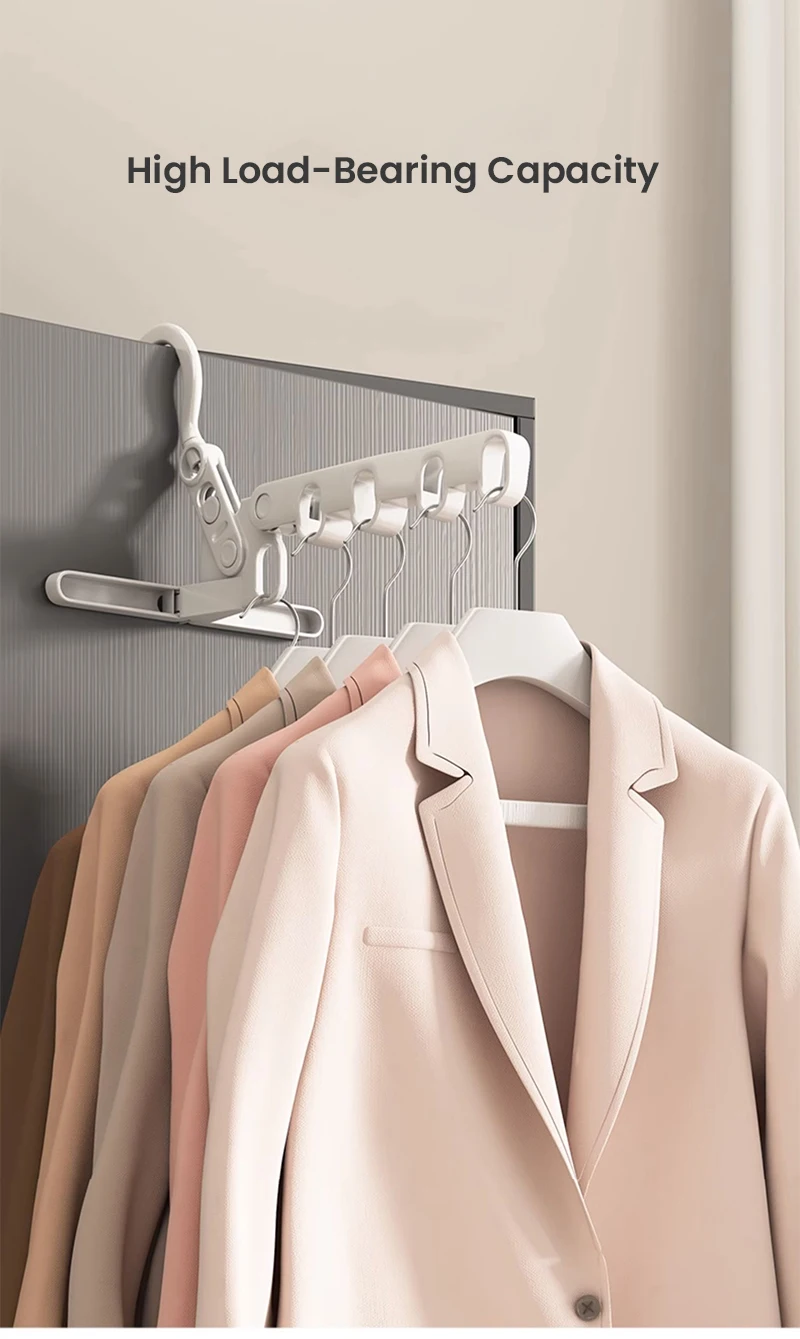 Description Picture 4 of itemPortable Foldable Travel Hanger Folding Clothes Drying Rack Travel Hangers Hanging Rack with 5 Holes for Hotel Camping Travel