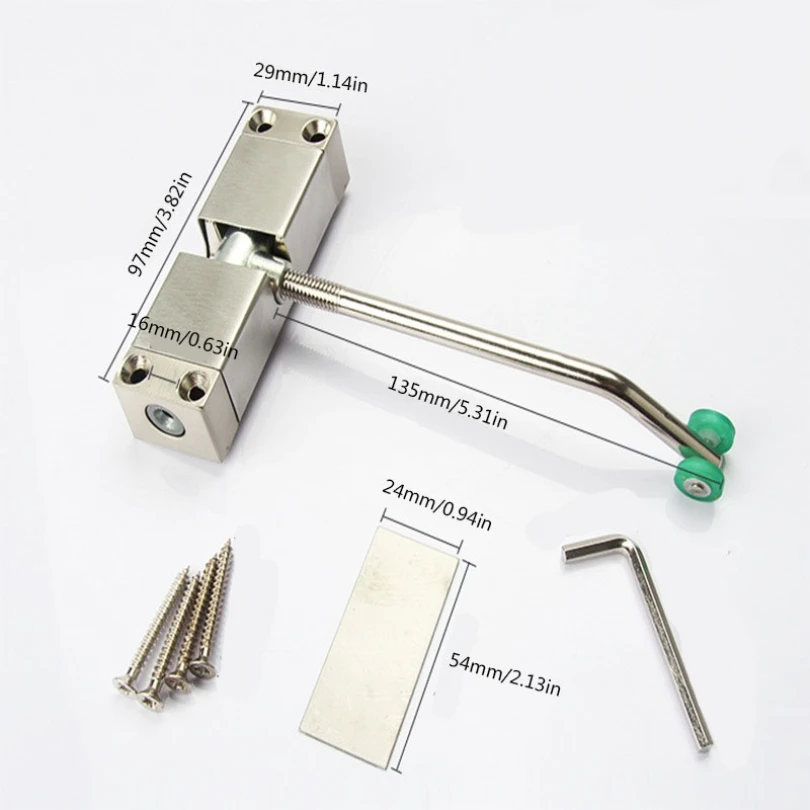 Automatic Silent Closing Hydraulic Invisible Household Simple Small Door Closers er Closing Spring Door Closer for Home