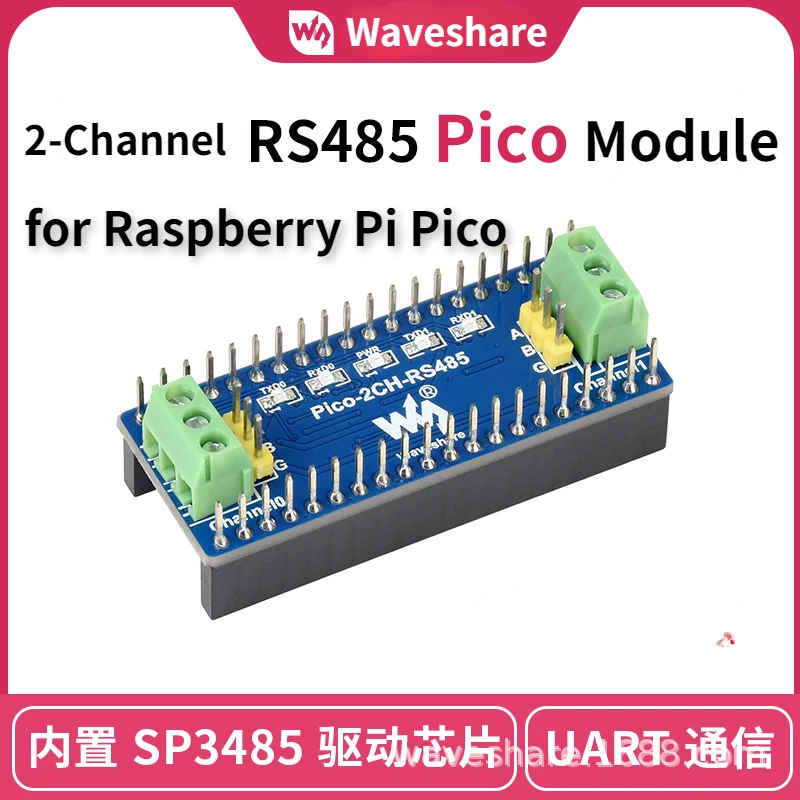 3.3V Modulo Rs485 A 2 Canali Breakout Shield Expansion Development Board Per Raspberry Pi Pico Sp3485 Ricetrasmettitore Uart A Rs485