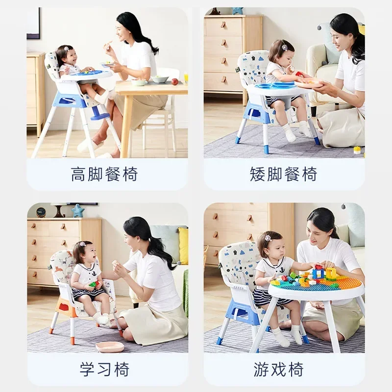 Coolbaby Baby Dining Chair Collapsible Multi-functional Child Seat Table Baby Learn To Eat Portable Chair