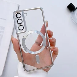 Luxury Plating Case with Camera Protector - Sleek Back Cover (Silver case)