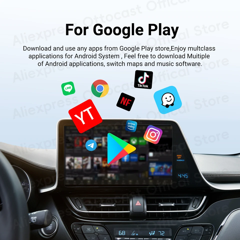 OTTOCAST OttoAiBox P3 Lite 4+64G Wireless Android AI Box CarPlay